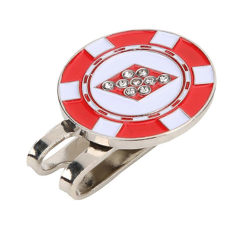 1PCS Rhombic Chip Metal Compact Golf Ball Marker Magnetic Hat Clip Cap Clamp Gift Supplies