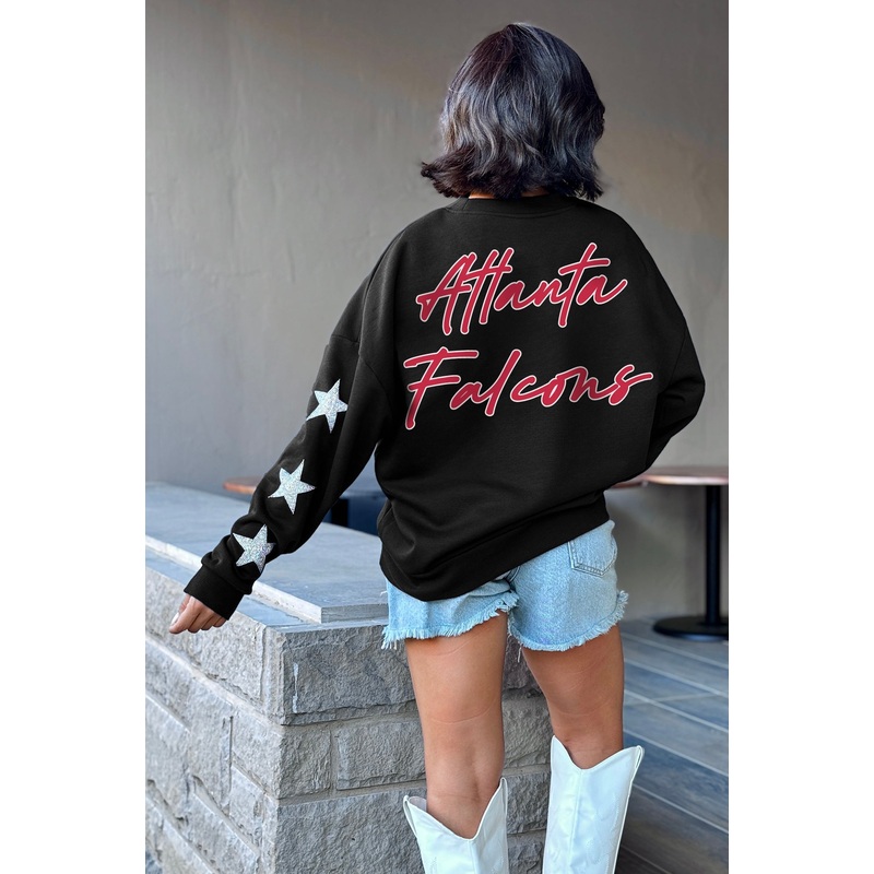 ATLANTA FALCONS Radiant Energy Star-Sleeve Crewneck Pullover