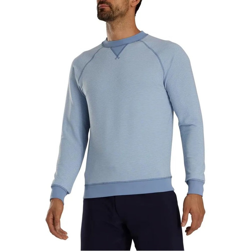 FootJoy drirelease French Terry Feeder Stripe Golf Crewneck – Previous Season Style