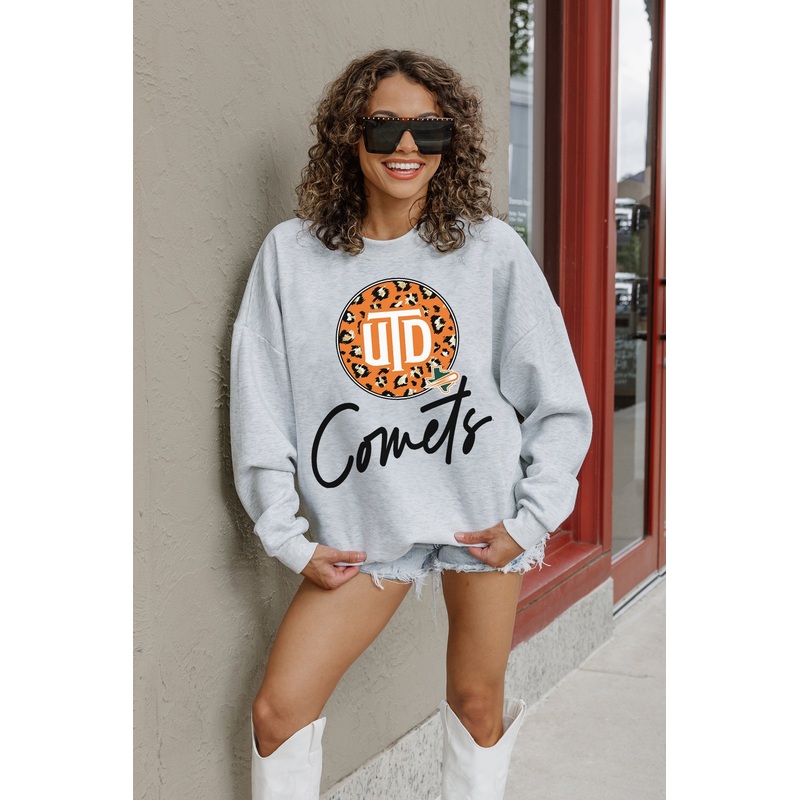 TEXAS AT DALLAS COMETS Going Wild Fleece Drop-Shoulder Pullover