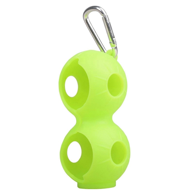 Golf Ball Protector Sleeves Bag Silicone Organizer Clip Green for Golf Balls Holder Compatible with Standard Size Golf Balls