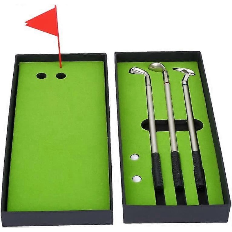 Golf Pen Golf Balls Set, Mini Desktop Golf Ball Pen Gift Golf Pens Set