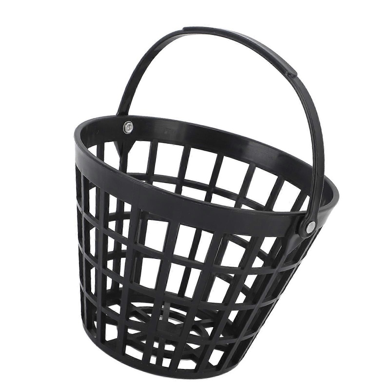 Black Golf Ball Basket Nylon Plastic Golfball Container Golf Ball Holder Contain with Handle Stadium Accessories for 50Pcs