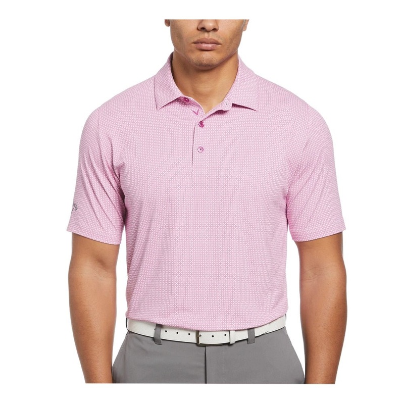 Callaway Big & Tall All-Over Chev Foulard Print Golf Polo
