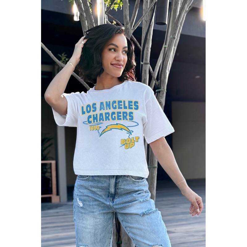 LOS ANGELES CHARGERS Gameday Goals Boxy-Fit Crop