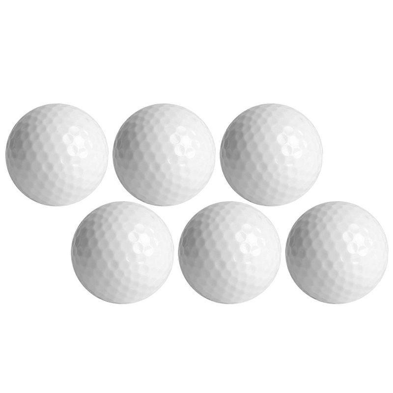 6PCS Synthetic Rubber LED LED Golf Ball Bright At for Night Daytime TrainingOrange