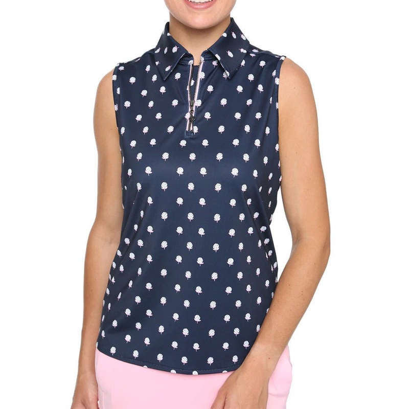 Belyn Key Women’s Zip Keystone Sleeveless Polo