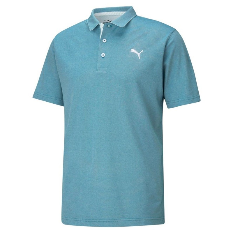 Puma Tech Pique Palmetto Polo|White|Ocean Depths|Small|Medium|Large|X-Large|XX-Large|XXX-Large
