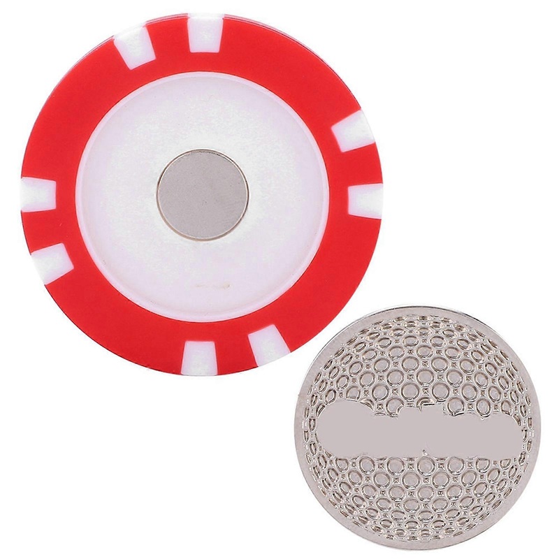 CAITON Golf Poker Chip Durable ABS Golf Marker Level Ball Marker Golfer Gift Red