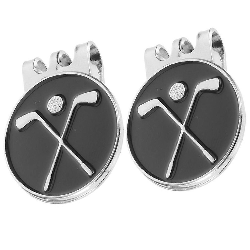 Golf Hat Clip Decorative Golf Marker for Ball Marking 2Pcs