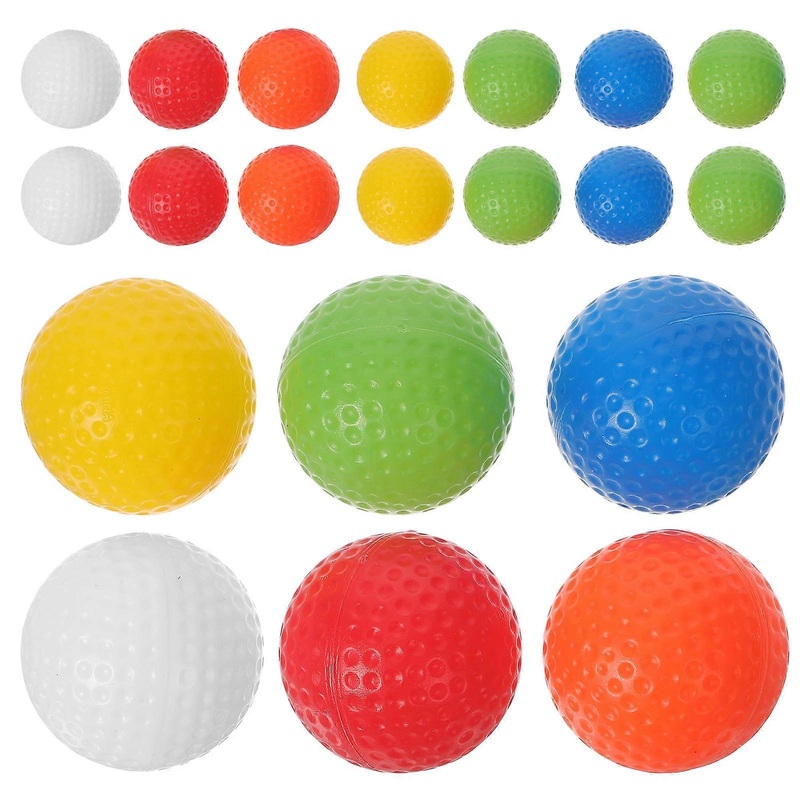 Indoor Practice Balls Non-Porous Hollow Balls Avid Golfers 4.1×4.1×4.1cm PP 22Pcs