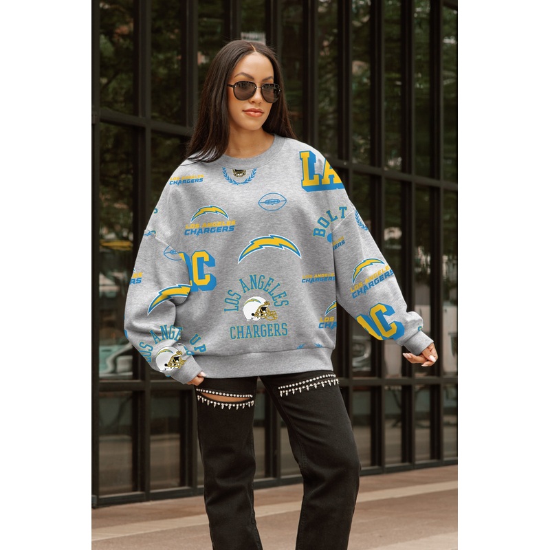 LOS ANGELES CHARGERS ALWAYS ON REPEAT PREMIUM FLEECE CREW SWEATSHIRT