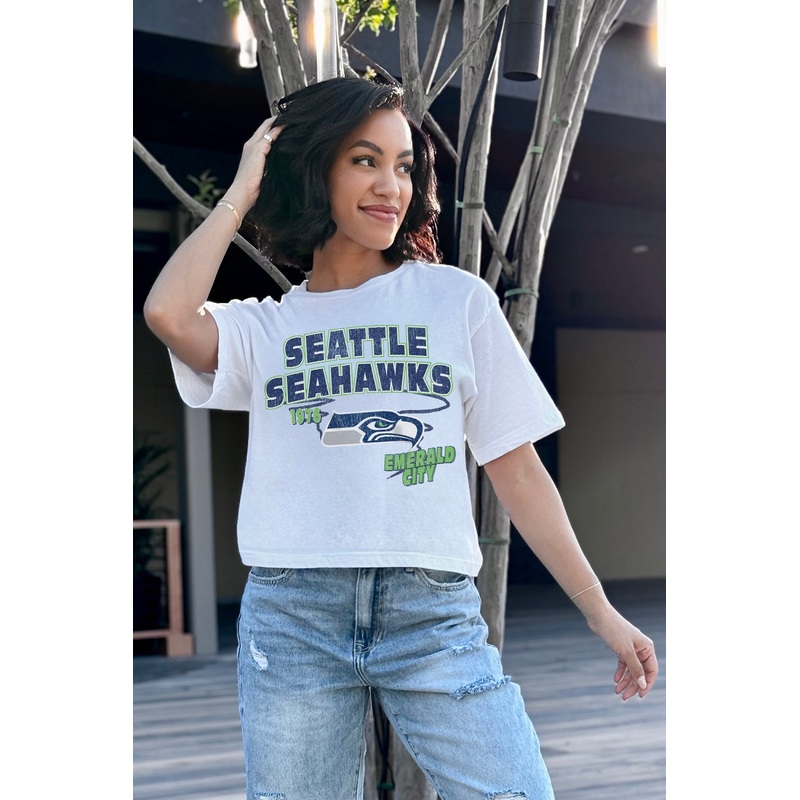 SEATTLE SEAHAWKS Gameday Goals Boxy-Fit Crop