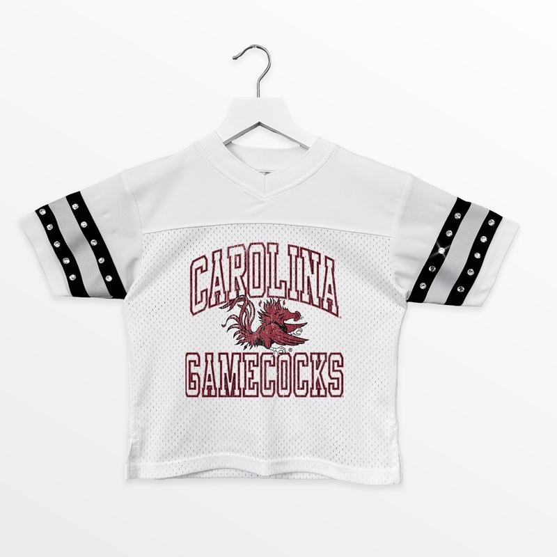 SOUTH CAROLINA GAMECOCKS A Step Ahead Kid’s Oversized Rhinestone-Striped Jersey