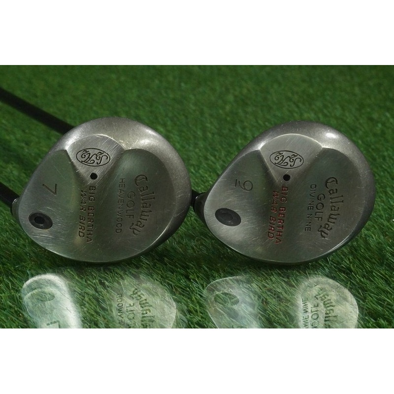 CALLAWAY BIG BERTHA WAR BIRD HEAVENWOOD + DIVINE NINE S2H2 7W,9W RCH 96 REGULAR