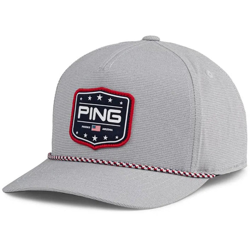 Ping Patriot Snapback Hat|Light Grey