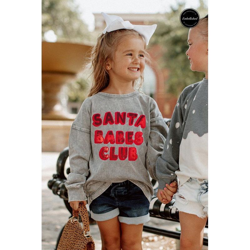 SANTASanta Babes Club Embellished Pullover