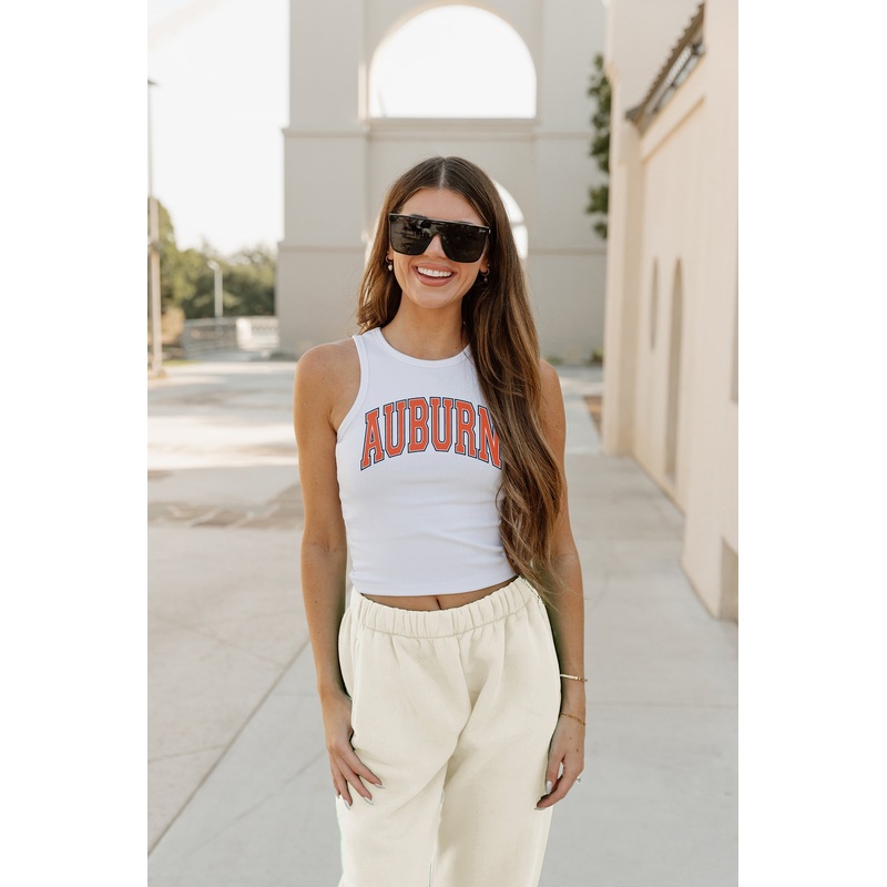AUBURN TIGERS Let’s Play Ribbed Crop Tank By Madi Prewett Troutt