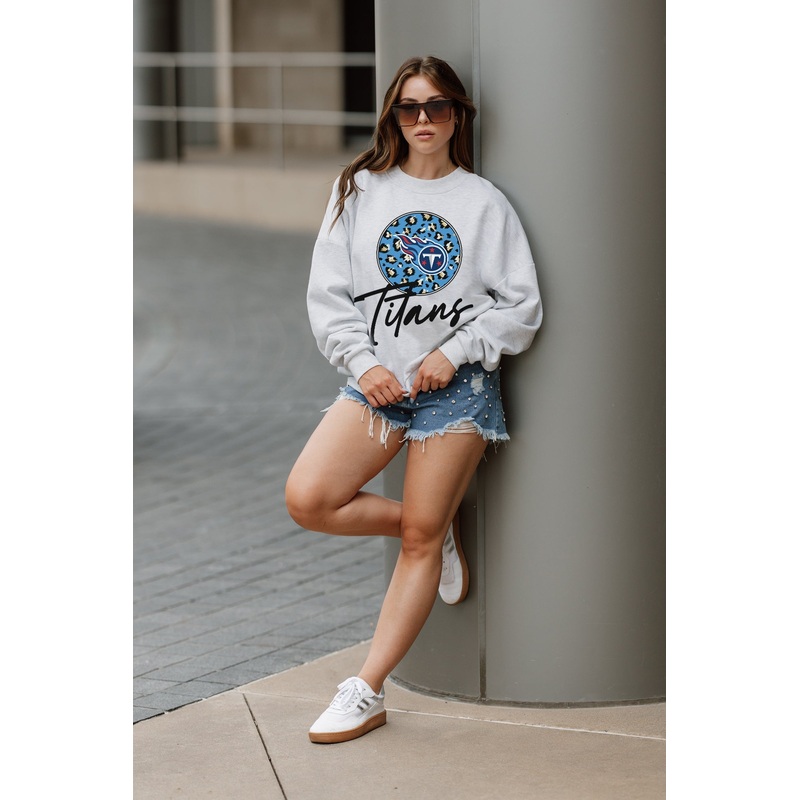 TENNESSEE TITANS Going Wild Fleece Drop-Shoulder Pullover