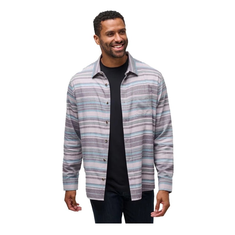 Travis Mathew Cloud Flannel Stripe Golf Button Up