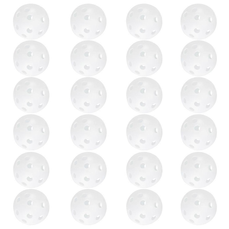 Hollow-out Golfs Balls for Golfing Practice Lightweight Design High-class Plastic 50Pack