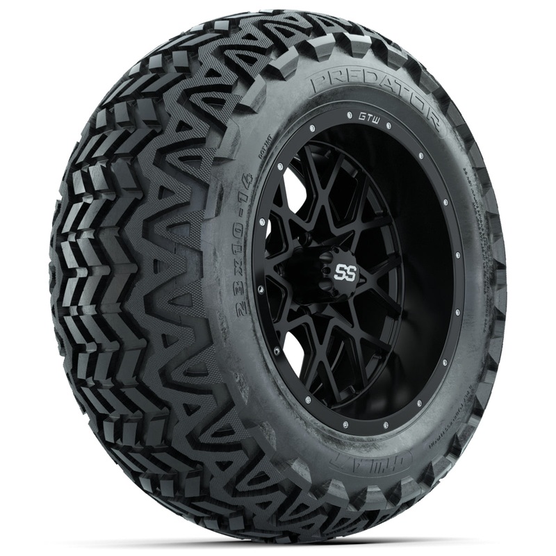 Set of (4) 14 in GTW Vortex Wheels with 23×10-14 GTW Predator All-Terrain Tires PN# A19-433