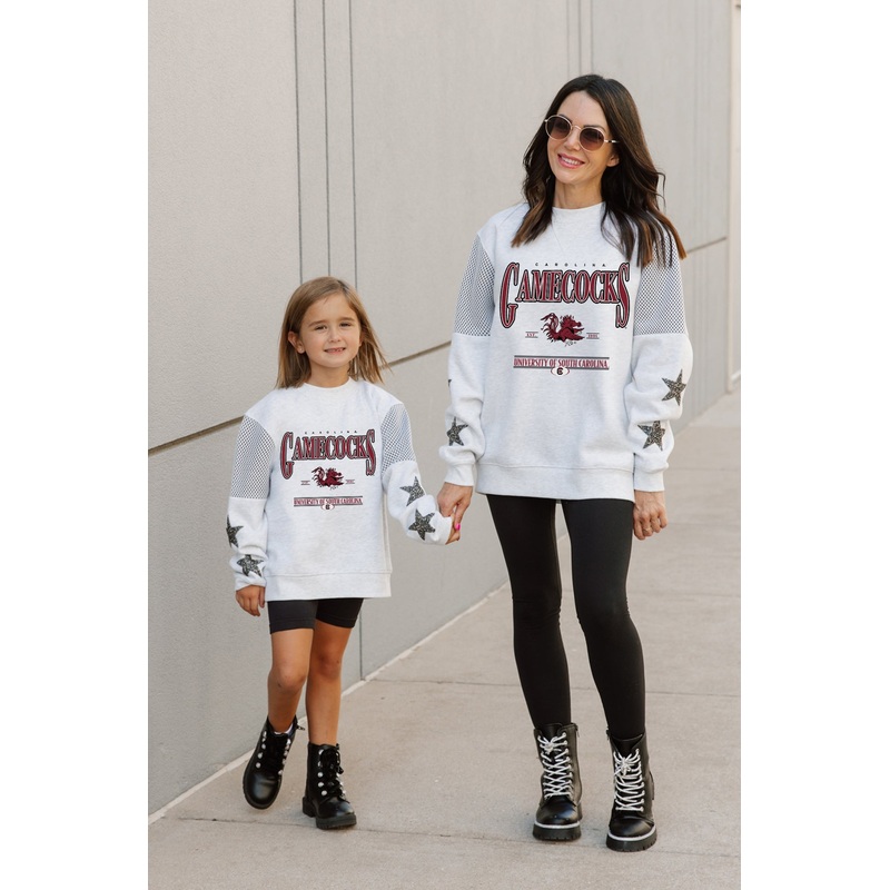 SOUTH CAROLINA GAMECOCKS Dynamic Kid’s Embellished-Sleeve Sweatshirt