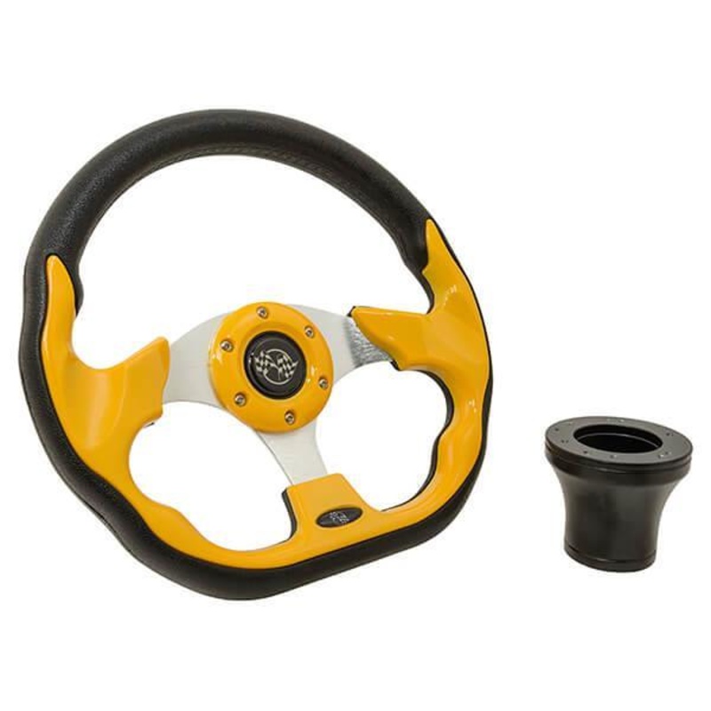 EZGO Yellow Racer Steering Wheel Kit 1994.5-Up PN# 06-101