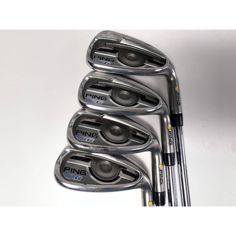 Ping G 2016 Iron Set 8-PW+GW Yellow Dot 1.5* Up AWT 2.0 Stiff Steel Mens RH