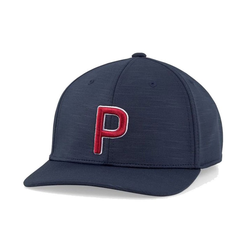 Puma P Snapback Golf Hat|Navy Blazer Ski Patrol|Vibrant Orange|Black|Navy Blazer