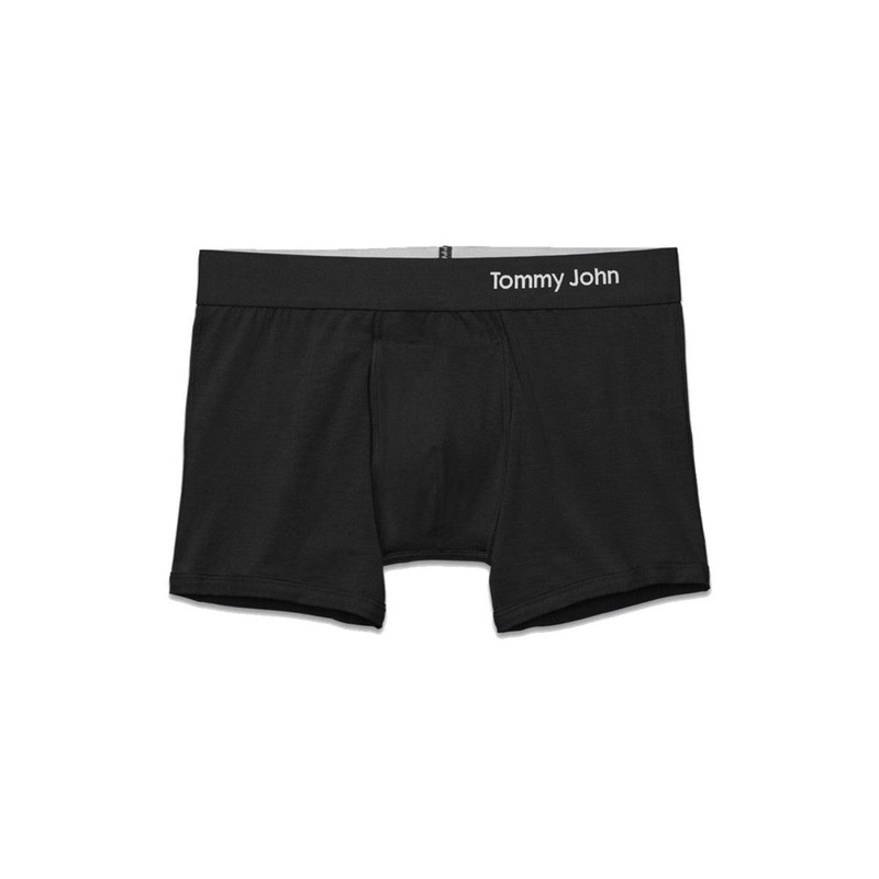 Tommy John Cool Cotton Trunk|Small|Medium|Large|X-Large|XX-Large|Black|Iron Grey
