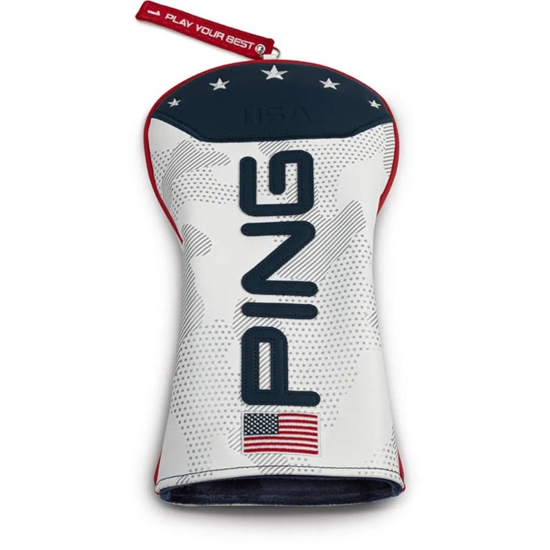 Ping Patriot Driver Headcover|White Camo