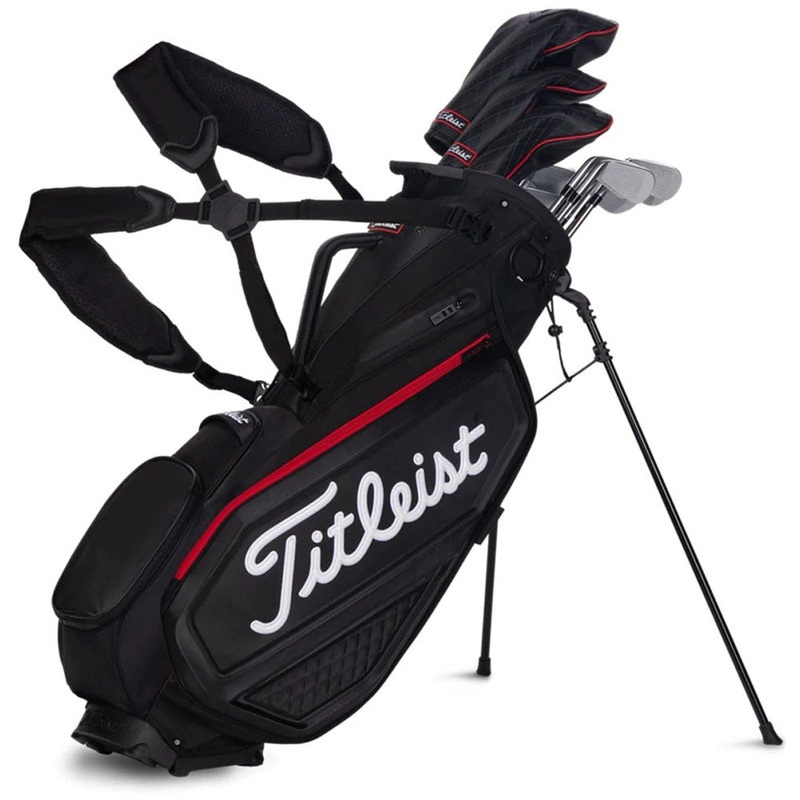 Titleist Premium Stand Bag|Black Red|Black White