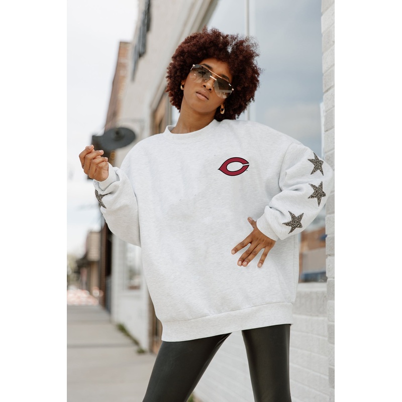 U CHICAGO MAROONS Dedication Star-Sleeve Crewneck Pullover