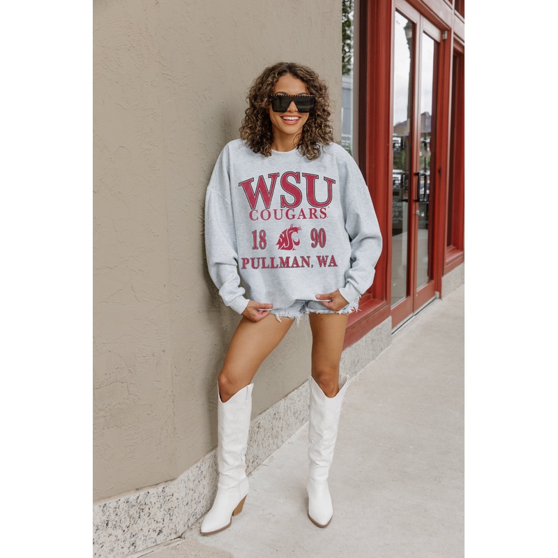 WASHINGTON STATE COUGARS Allegiance Fleece Drop-Shoulder Pullover