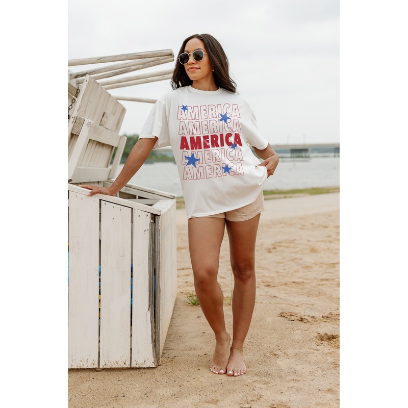 SHE LIT UP THE SKY OVERSIZED VINTAGE WASH TEE