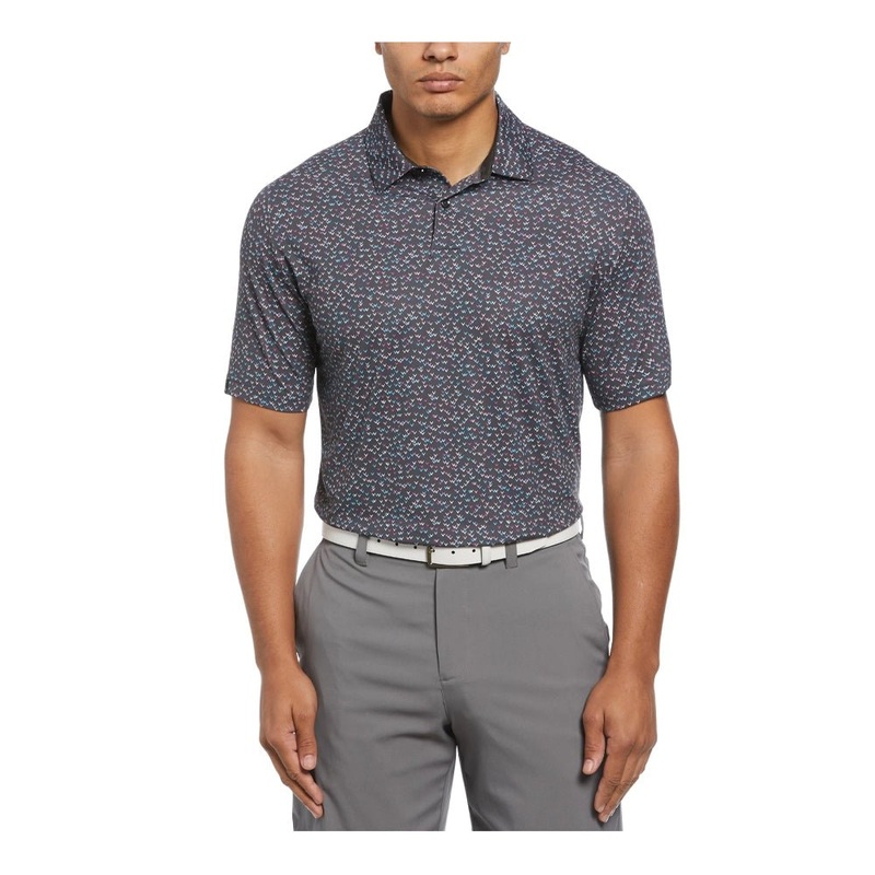Callaway Big & Tall All-Over Chev Confetti Print Golf Polo