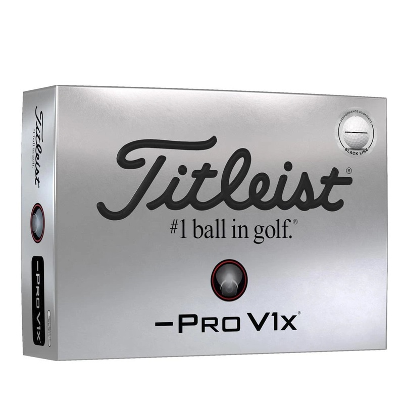 Titleist Pro V1x Left Dash Performance Alignment Golf Balls – Black