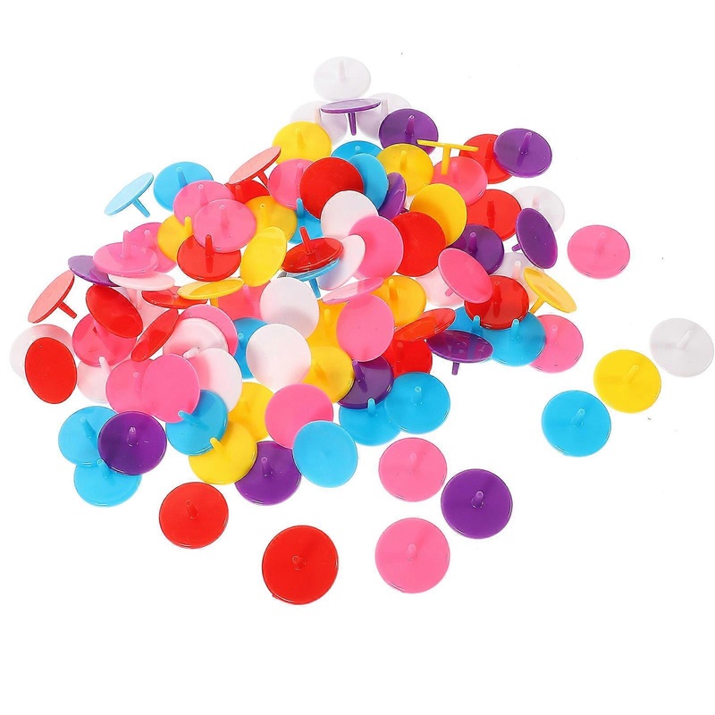 Golf Marking Kit Round Golfs Markers Golf Accessories Portable Ball Positioning 2.30X2.30X1.30CM Assorted Color Plastic 100Set