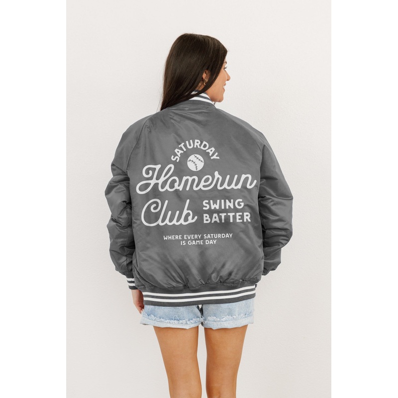 HOMERUN CLUB SPORT STRIPE VARSITY JACKET