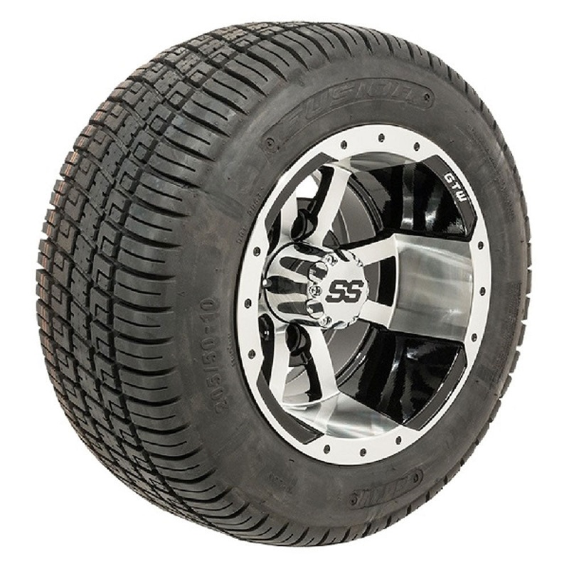 10 GTW Storm Trooper Black and Machined Wheels 18 Fusion Street Tires  Set of 4 PN# A19-324