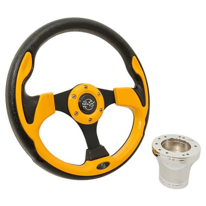 EZGO Yellow Rally Steering Wheel Kit (Years 94-Up) PN# 06-041