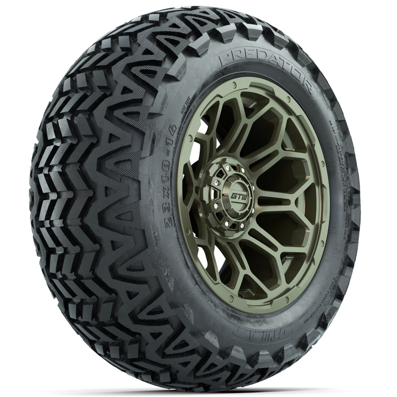 Set of (4) 14 in GTW Bravo Wheels with 23×10-14 GTW Predator All-Terrain Tires PN# A19-723