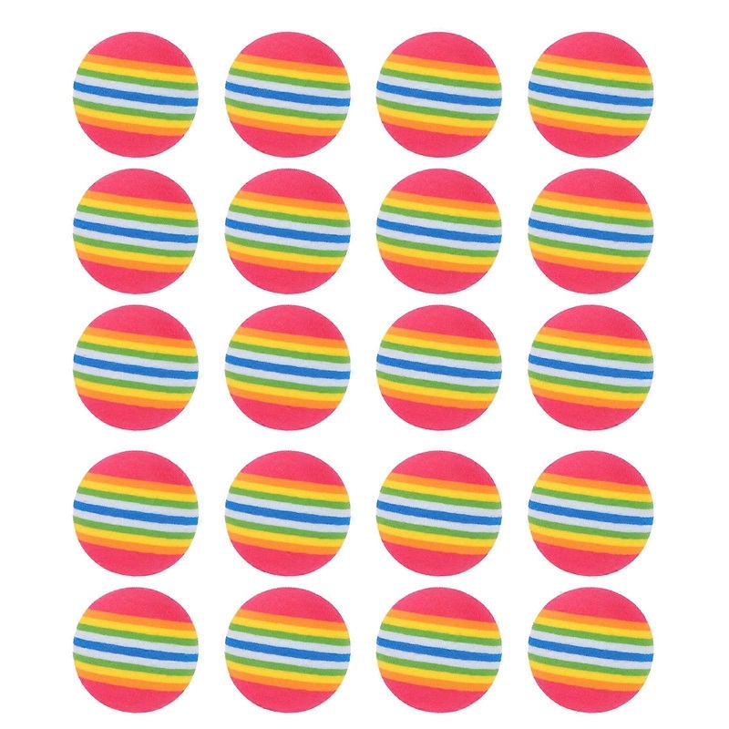25pcs 42mm Rainbow EVA Ball Practice Indoor Training Aid Training Ball (Red)