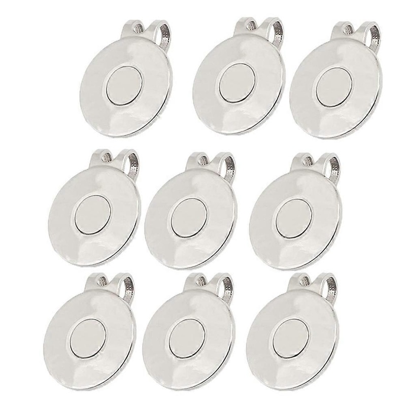 9 Pcs Golf Ball Marker  Magnetic Disc Golf Hat Ball Marker Holder Golf Ball Marker Clip Golf for Men Women Golfer Gifts