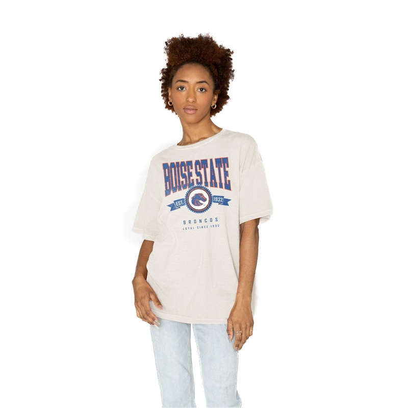 BOISE STATE BRONCOS Get Goin’ Oversized Crew Neck Tee