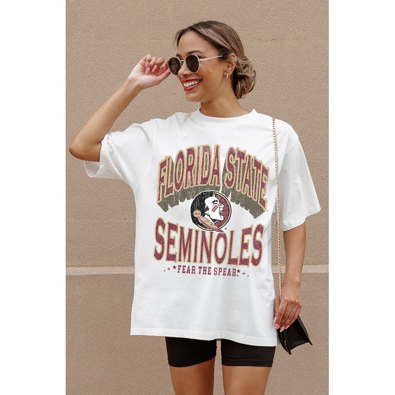 FLORIDA STATE SEMINOLES Shakedown Oversized Crewneck Tee