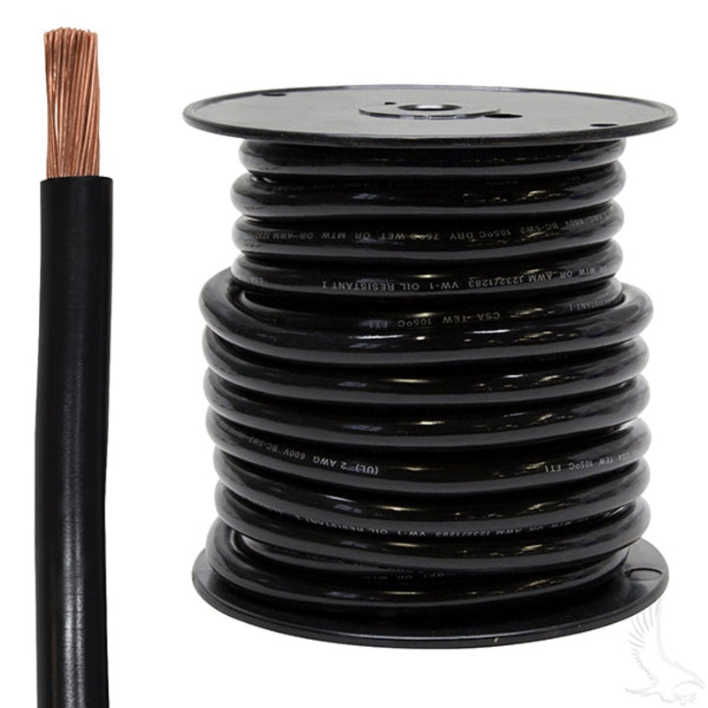 Battery Cable, 2 Gauge, 50 Foot PN# BAT-2020-50