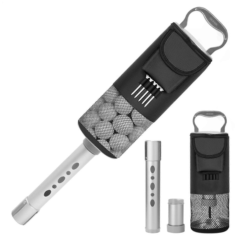 Golf Ball Retriever – Detachable Golf Tube with Storage Bag | Long Durable Aluminum/PVC Pipe, Holds Up to 80 Balls, Includes Tee Holder