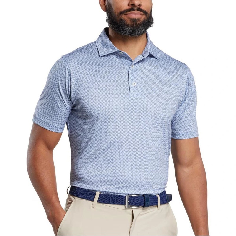 FootJoy Loop Print Golf Polo|White/Flint|Small|Medium|Large|X-Large|XX-Large